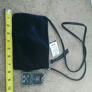 Nwt dark blue velvet purse
